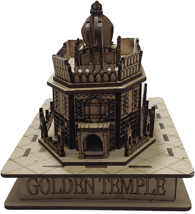 Bharat Traders Wooden Golden Temple