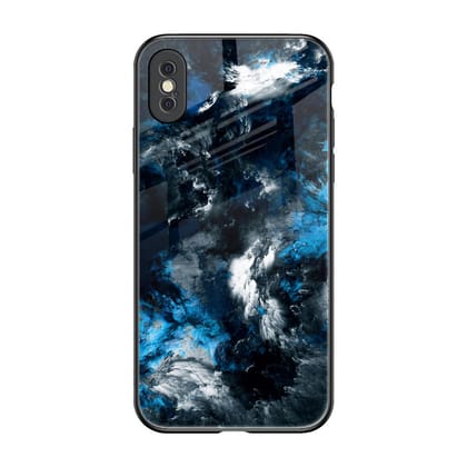 Cloudy Dust Glass Case for iPhone XS Max