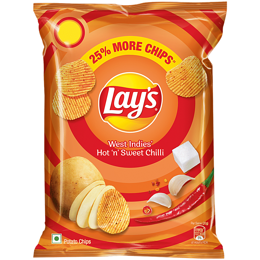 Lay's Potato Chips - West Indies Hot 'N' Sweet Chilli Flavour, 28 g