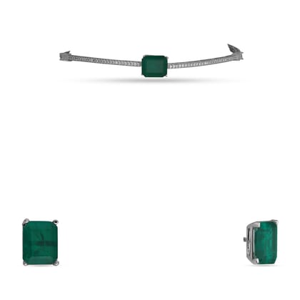 Cece - Green Centre Choker-Yellow CZ