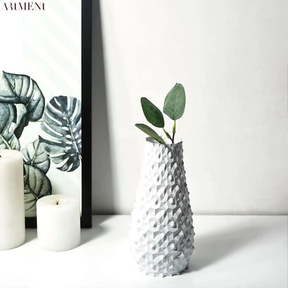 Surreal 3D Pine Cone Vase White