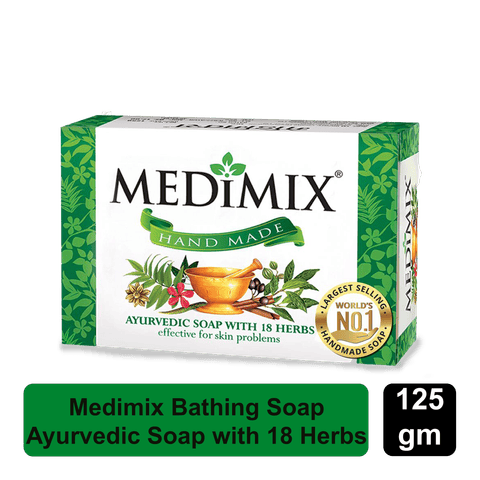 Medimix Ayurvedic Soap With 18 Herbs, 125 gm Pouch