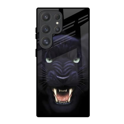 Angry Black Tiger Glass Case for Samsung Galaxy S25 Ultra 5G