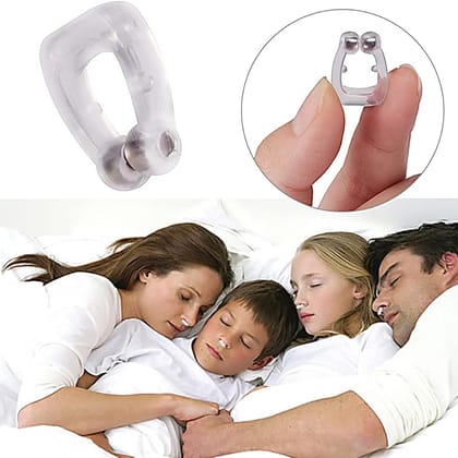 Anti Snore device for men and woman Silicone Magnetic Nose Clip For heavy Snoring sleeper, Snore Stopper, Anti Snoring Device (10Pc)