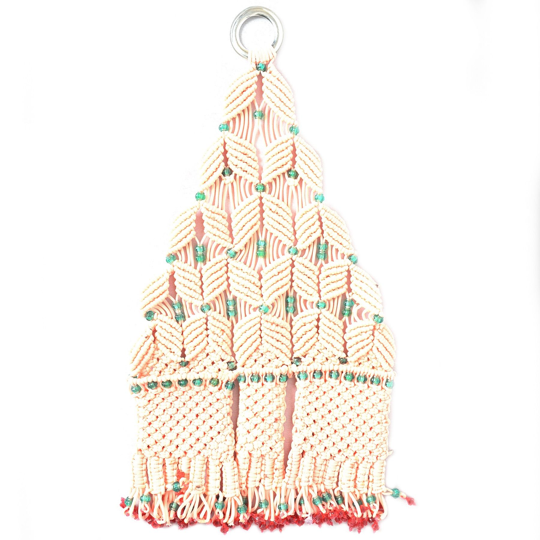 Macrame Magic Pink Pocket Hanging|Wall Pocket for Storage|Multipurpose|Mobile Pouch|Pink colour