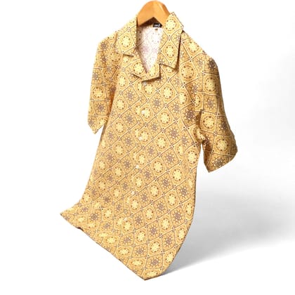 Moroccan Cuban Collar Shirt#2-XS