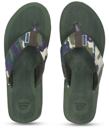 DOCTOR EXTRA SOFT - Olive Womens Thong Flip Flop - None