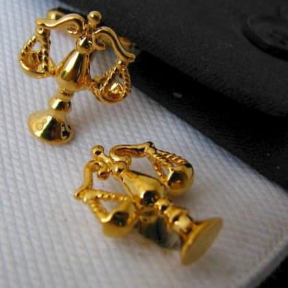 Justic Of Law Scale Cufflinks In Box