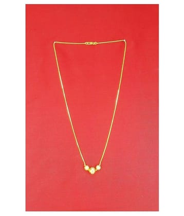 SONI JEWELLERY gold plated necklace for women & girls 18 inch length Gold-plated Plated Brass Necklace - Golden