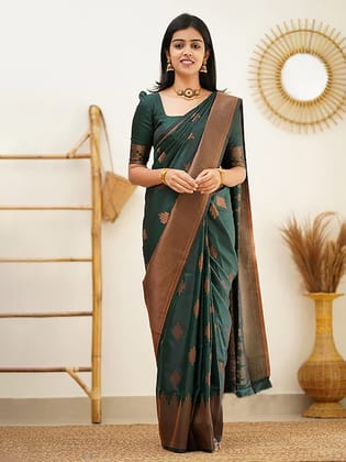 Ethnic Woven Design Zari Silk Banarasi Saree
