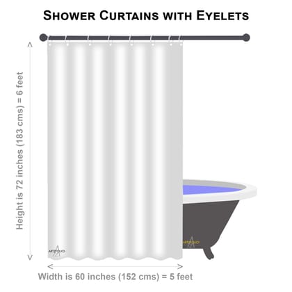 Baby Panda Bears and Balloons Washable Waterproof Shower Curtain-Eyelets; Polyester Fabric / 5 x 6 feet (60 x 72 inch); Single Piece