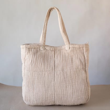 Fyra Grid Tote-Regular / Butter