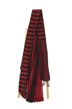 Tisser Khadi stribe saree  with blouse piece