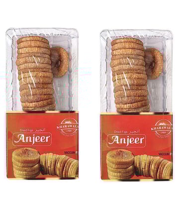 KHARAWALA''s Premium Soft and Sweet Best Quality Figs (Anjeer) Pack of 2 - 250 gms each