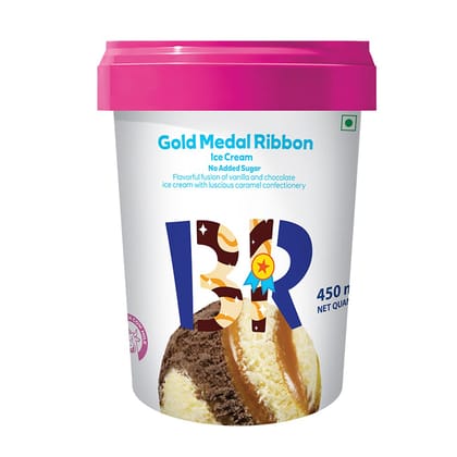 Baskin Robbins Ice Cream Tub - Gold Medal Ribbion, 450Ml