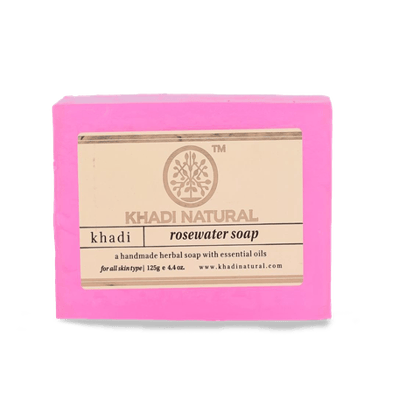 Khadi Natural Herbal Rosewater Soap, 125 gm Box