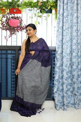 Blue Horizon-Khadi Cotton / Handloom Khadi Cotton / Blue