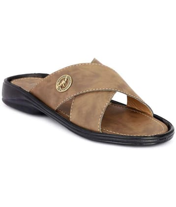 Buxton - Brown Mens Leather Slipper - None