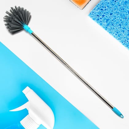 4021 Cobweb Brush With Stainless Steel Strong Long Extendable Handle for Dusting, Ceiling Cobweb Cleaning, Brush for Lights, Fans & Webs Cleaning for Home / Kitchen