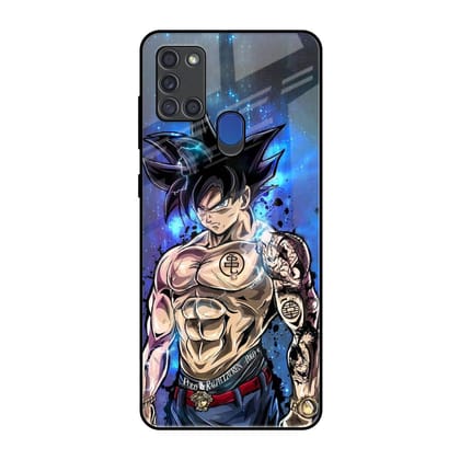 Branded Anime Glass Case for Samsung A21s