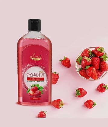Alna Osik Acai Berry & Strawberry Body wash 300ml , Pack of 1