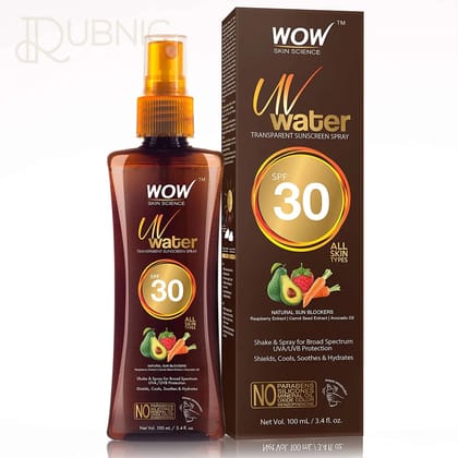 WOW Skin Science UV Water Transparent Sunscreen Spray SPF 30