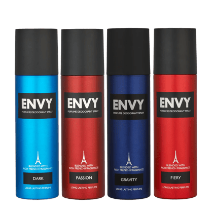 Envy Deodorant Combo Dark + Passion + Gravity + Fiery 120ml*4