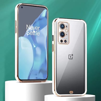 White Electroplated Transparent Case for Oneplus 9 Pro