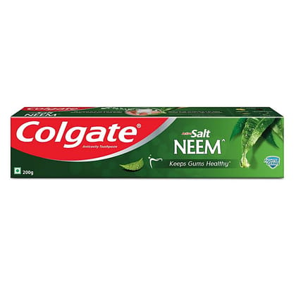 Colgate Active Salt Neem Toothpaste, Germ Fighting Toothpaste For Healthy, Tight Gums, 200 G(Savers Retail)