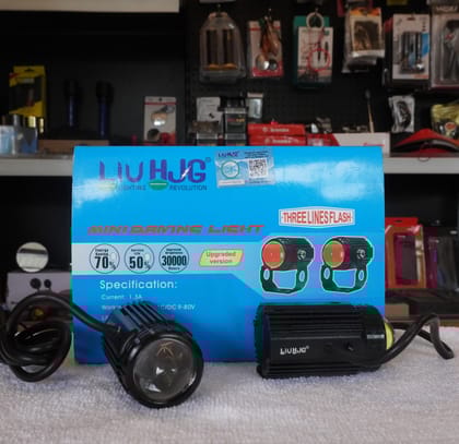 HJG Mini Drive Aux Lights-Red Devil Eye Blaster (With Strobe & Red DRLs)
