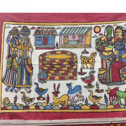 Nature and animals are common themes in Kalamkari Painting 