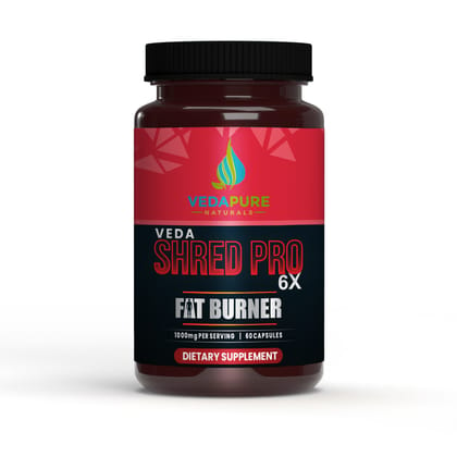 VEDAPURE NATURALS Veda Shred Pro 6x Fat burner Weight Management - 60 Capsules
