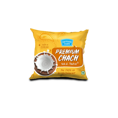 Mother Dairy Premium Plain Chach, 450 ml Poly Pack