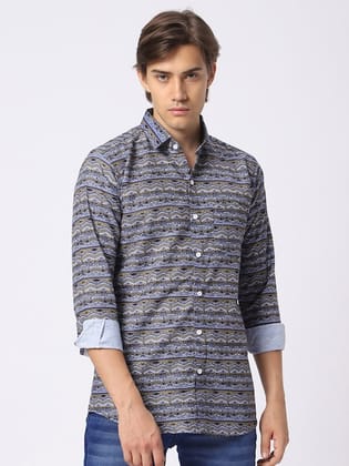 Classic Geometric Printed Casual Shirt