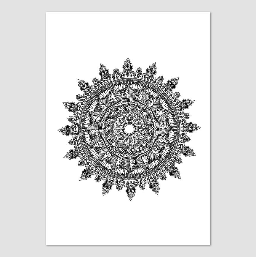 Harmony Mandala | Matt Print - A4 Size