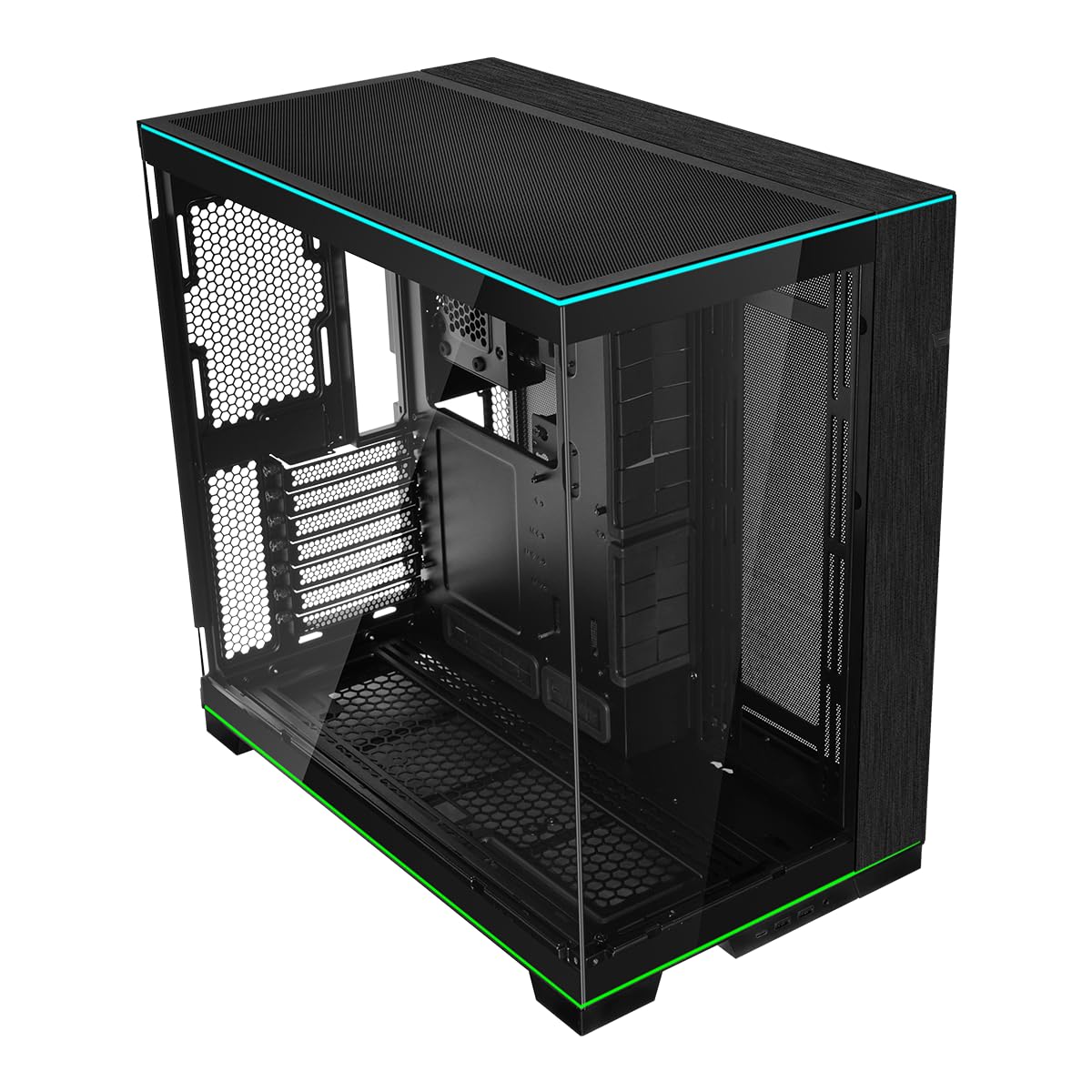 Lian Li O11 Dynamic EVO RGB Mid-Tower Computer Case/Gaming Cabinet with Dual ARGB Strips - Black 