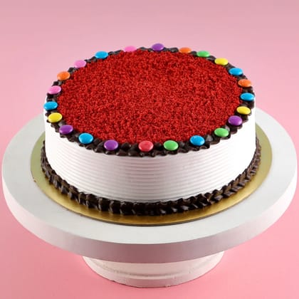 Red Velvet Gems Cake Half Kg Eggless
