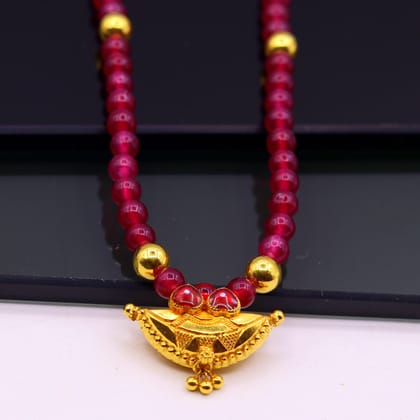 Vintage antique 20karat yellow gold amulet pendant excellent stylish jewelry for girl's women's from tribal rajasthan india