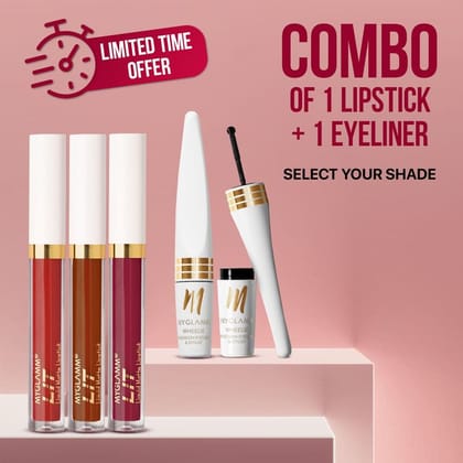 Wheelie Liquid Eyeliner +  LIT Liquid Matte Lipstick Exclusive Combo