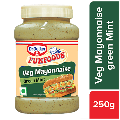 Dr. Oetker Funfoods Veg Mayonnaise Green Mint, 250 G Pet
