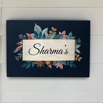 Classic Elegant Family Name Plate-12x8 Inch