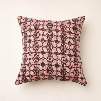 Multicolor - Bagh Hand Block Printed Pure Cotton Cushion Cover (16 x 16 in)