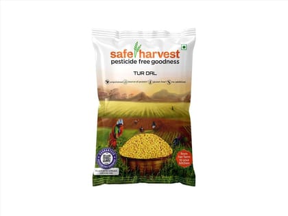 Safe Harvest Tur Dal/ Arhar Dal | Natural | Chemical Free | Unpolished| Gluten Free - 500g