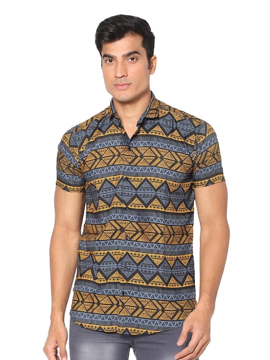 Classic Geometric Printed Casual Shirt