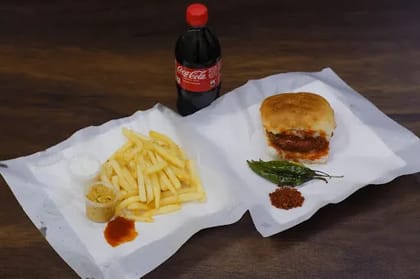 Masala Vada Pav With Fries And Coke [250 Ml]