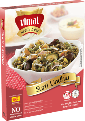 VIMAL Ready to Cook and EatSurti Undhiu Instant Mix Vegetarian with No Added Preservative and Colours - 300 grams(Pack of 4)