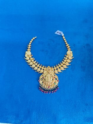 Silver Golden Polish Necklace 0004