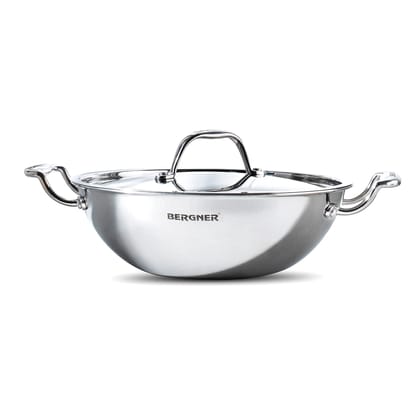 BERGNR Kadai 3PLY 6348 26 – 26cm Premium 3-Ply Kadai for Efficient Cooking  by Mahavir Home Store