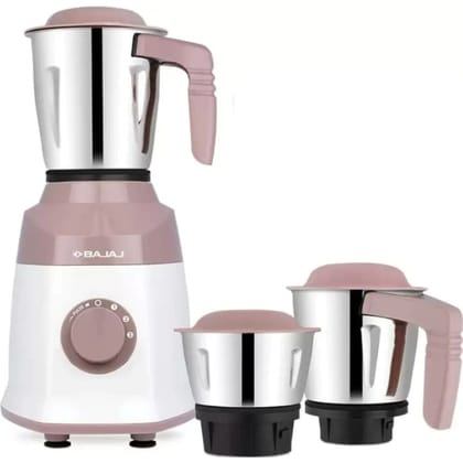 Bajaj Military Series Duetto 500W Mixer Grinder 3 Jars White Lilac