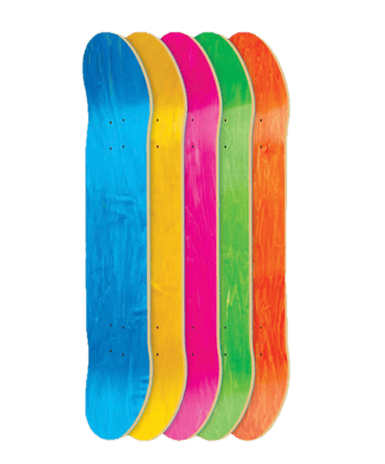 Blank Skateboard Deck- Size 8.0", 8.25"-8.0" / Random Dyed veneers